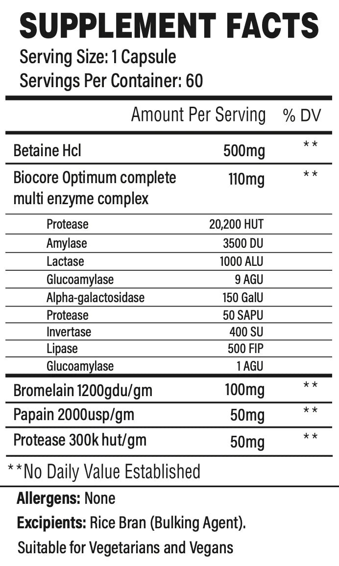 Trained by JP Digest Pharma Pro Digestive Enzyme 60 Caps
