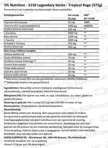 5% Nutrition 5150 Legendary Series